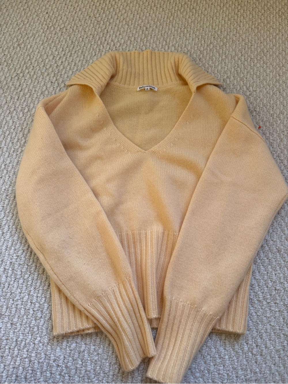 Reformation Butter Yellow Cashmere Sweater